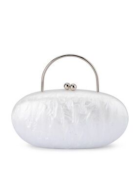 Olga Berg Imelda top handle bag in white